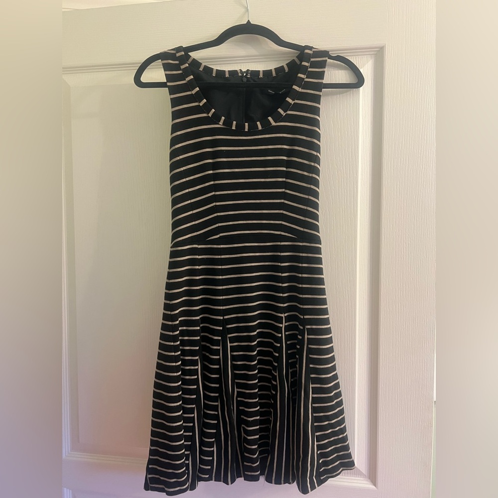 Nanette Lepore fit and flair striped dress